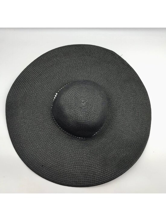 I.N.C. International Concepts Black Sun Hat With Decorative Shell Chain main image 5